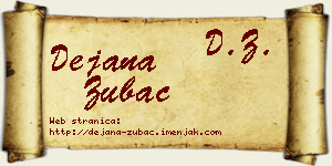 Dejana Zubac vizit kartica